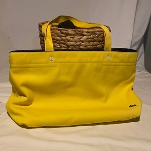 Yellow Lacoste Bag/Tote 🌼🌼